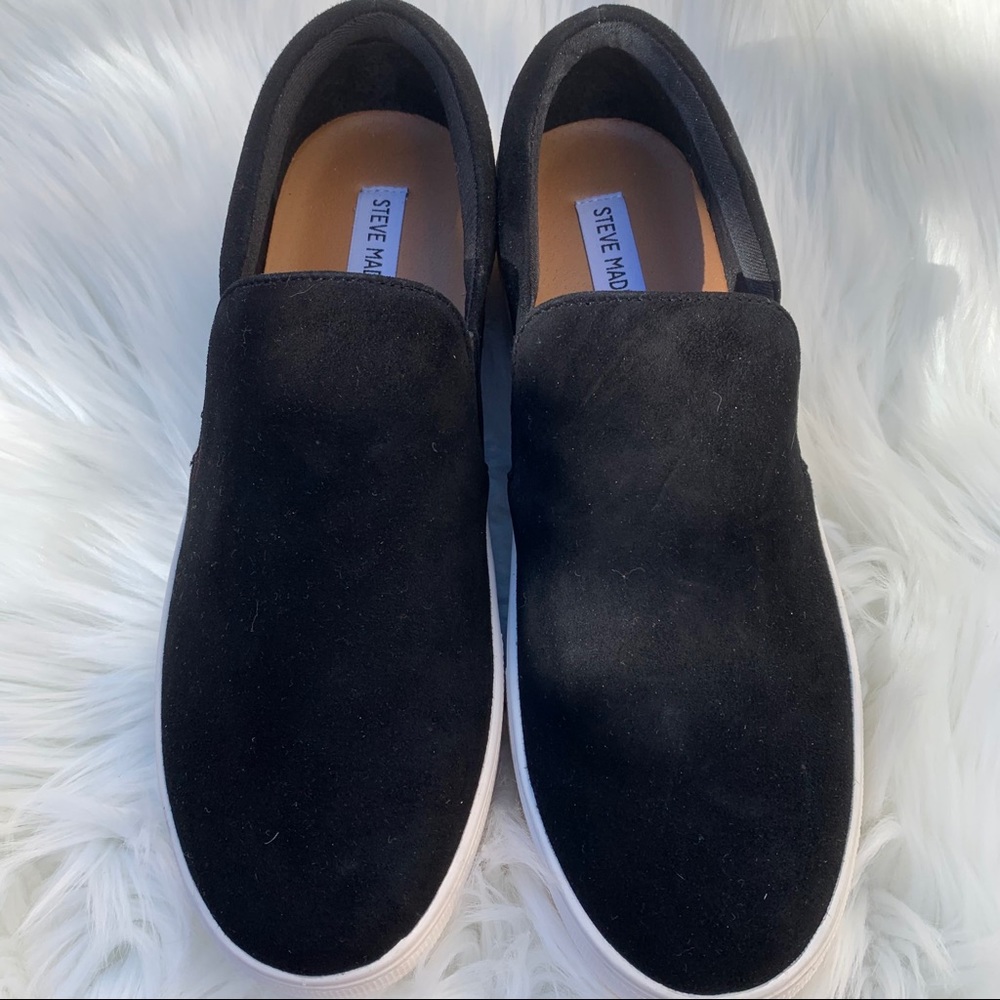 Steven Madden Gills Black Suede Sneakers Size 11